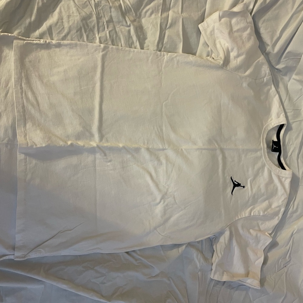 Air Jordan White T-Shirt with Logo